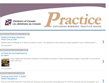 Tablet Screenshot of practiceblog.dietitians.ca