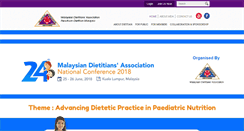 Desktop Screenshot of dietitians.org.my