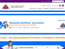 Tablet Screenshot of dietitians.org.my