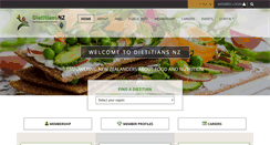 Desktop Screenshot of dietitians.org.nz